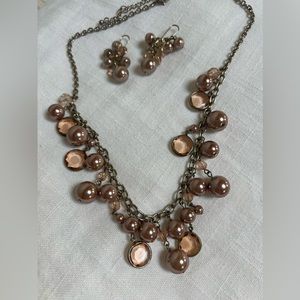 Statement necklace and earrings set